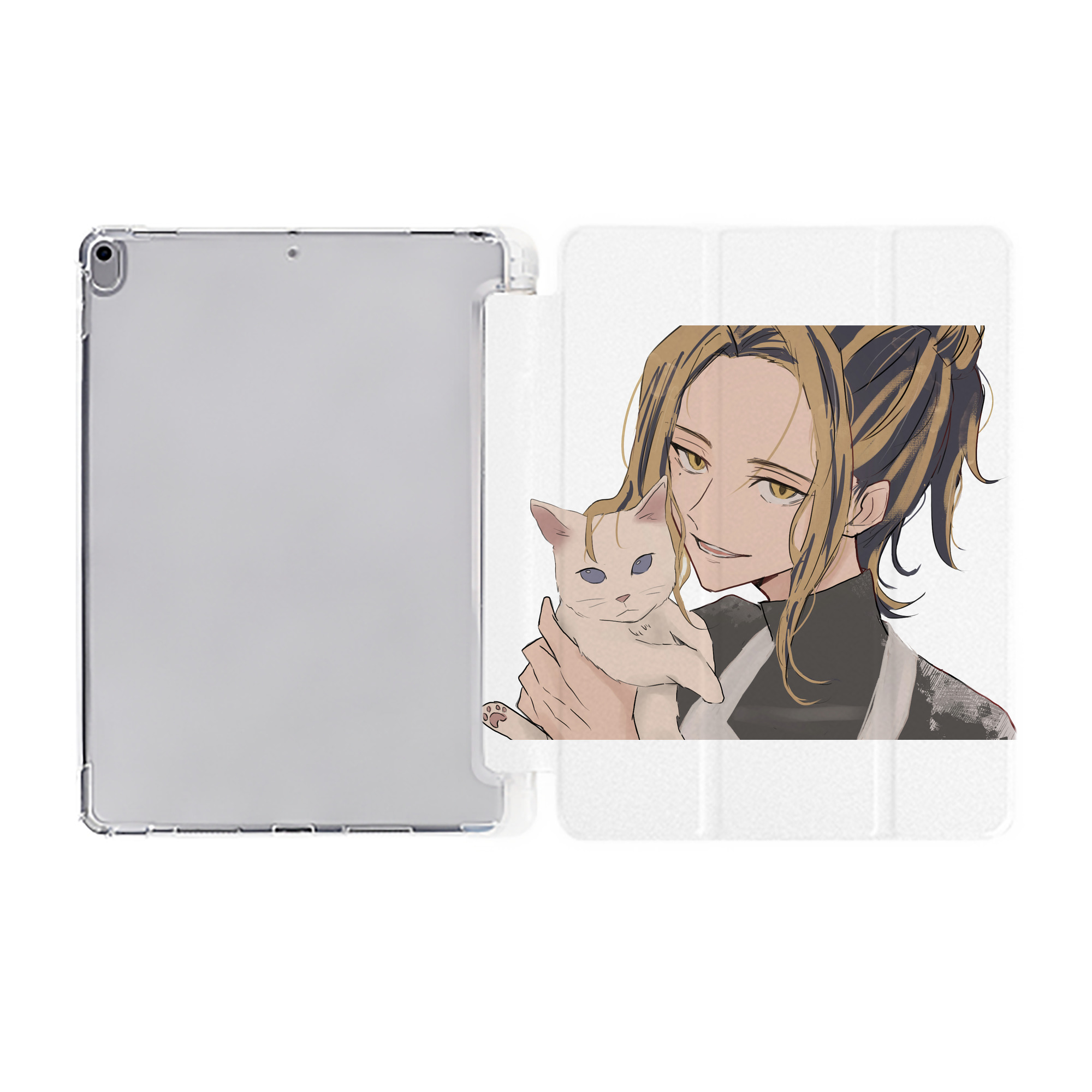 （画像用） 東京リベンジャーズ Tokyo Revengers IPad ケース ペン収納付き 三つ折りスタンド PUレザー×シリコン 対応機種9.5/10.5/10.9インチ